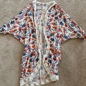 Pink Rose Multicolor Knit Cardigan